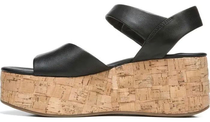 Wedge Sandals Women Franco Sarto Sarto Demi 2 Platform Wedge Sandal Black Leather