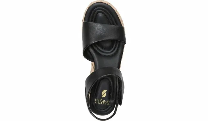 Wedge Sandals Women Franco Sarto Sarto Demi 2 Platform Wedge Sandal Black Leather