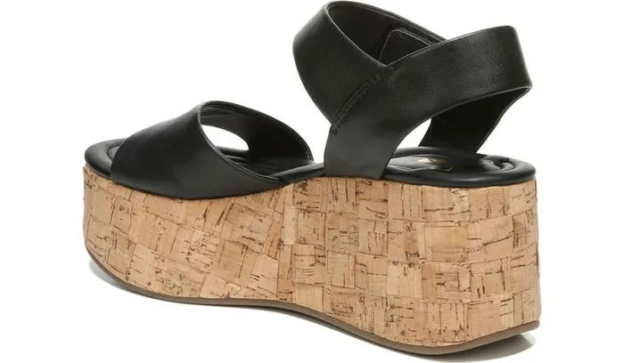 Wedge Sandals Women Franco Sarto Sarto Demi 2 Platform Wedge Sandal Black Leather