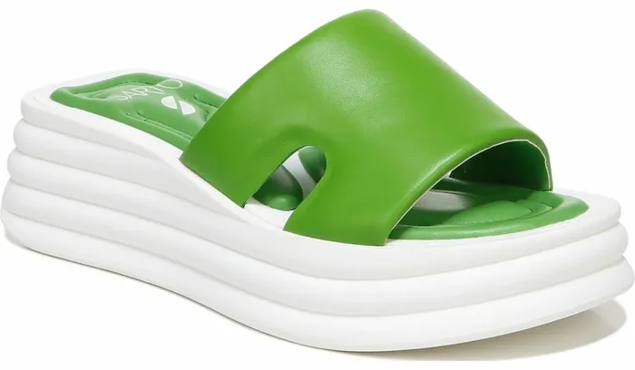 Wedge Sandals Women Franco Sarto Sarto Vina Platform Slide Sandal Acid Green Leather Wedge Sandals Women Franco Sarto Sarto Vina Platform Slide Sandal Acid Green Leather