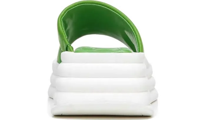 Wedge Sandals Women Franco Sarto Sarto Vina Platform Slide Sandal Acid Green Leather