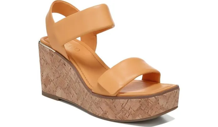 Wedges Women Franco Sarto Franco Sweety Platform Wedge Sandal Cantaloupe Leather Wedges Women Franco Sarto Franco Sweety Platform Wedge Sandal Cantaloupe Leather