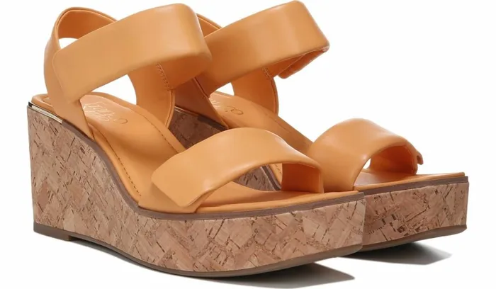 Wedges Women Franco Sarto Franco Sweety Platform Wedge Sandal Cantaloupe Leather