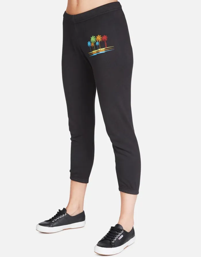 Women039s Alana Cali Dreaming Onyx Lauren Moshi Crop Sweatpants