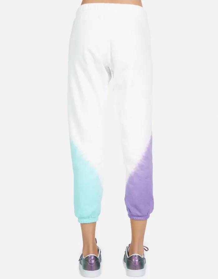 Women039s Alana Pretty Hummingbird Purpleteal Ombre Lauren Moshi Crop Sweatpants