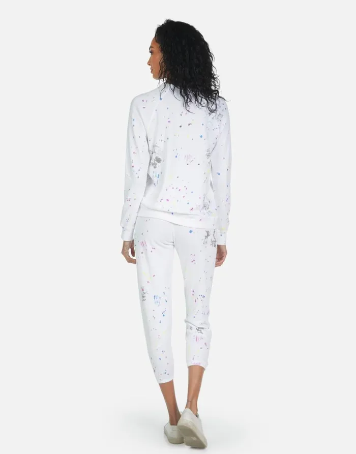 Women039s Annabelle Peace Teddy Punk Stain Lauren Moshi Crop Sweatpants