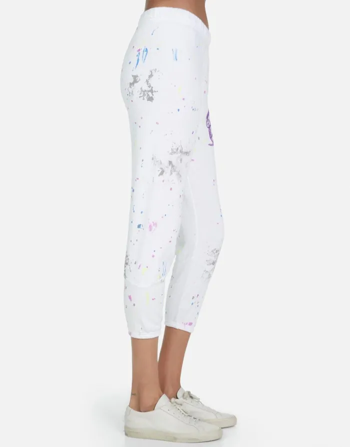 Women039s Annabelle Peace Teddy Punk Stain Lauren Moshi Crop Sweatpants