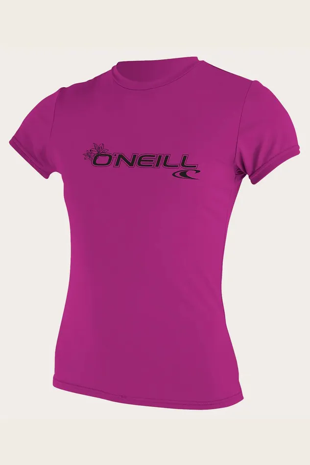 WOMEN039S BASIC SS SUN SHIRT Fox Pink Women O039NEILL Women039S Wetsuits