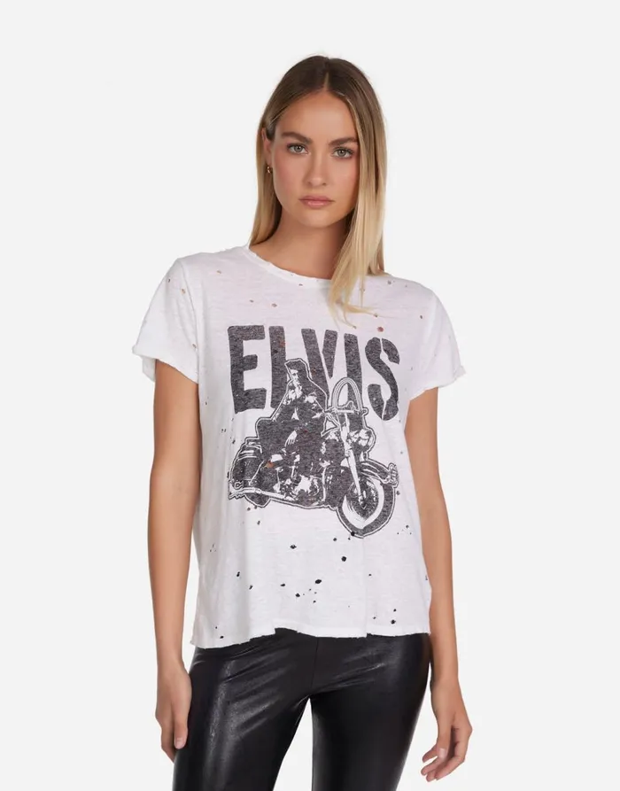 Women039s Bess Vintage Elvis Milk Lauren Moshi Short Sleeve