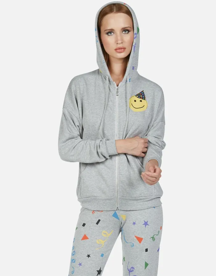 Women039s Corinne Happy Party Heather Grey Lauren Moshi Hoodies