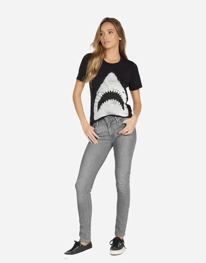Women039s Croft X Crystal Shark Black Lauren Moshi Short Sleeve