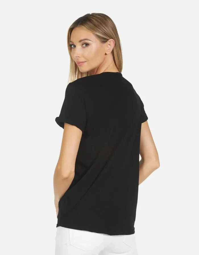 Women039s Edda X Crystal Multi Stars Black Lauren Moshi Short Sleeve