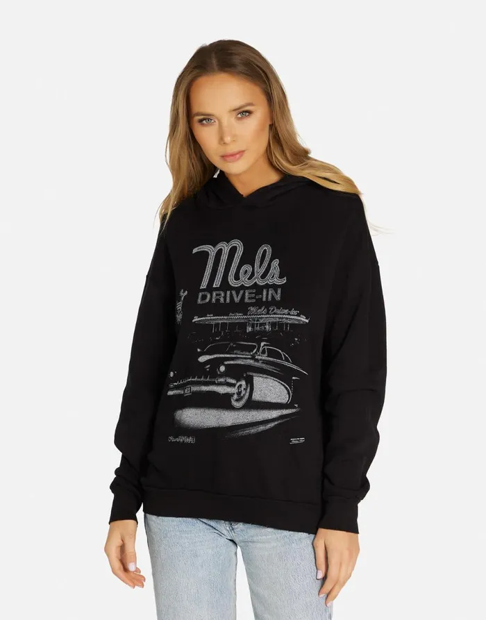 Women039s Harmony Mels DriveIn Black Lauren Moshi Hoodies