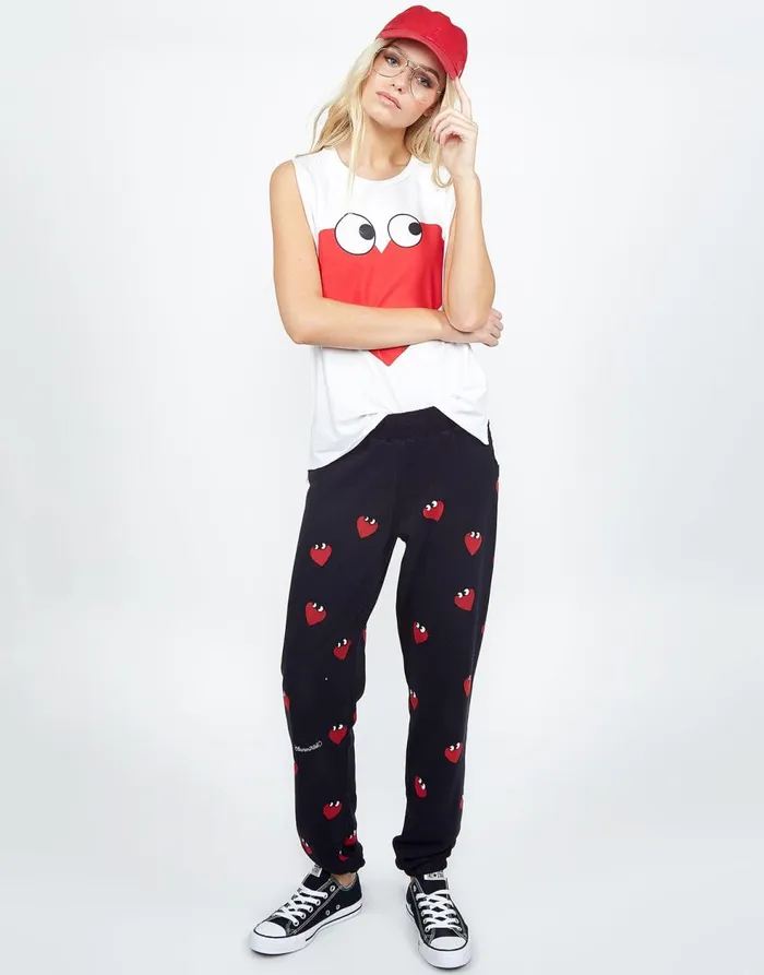 Women039s Kel Heartface White Lauren Moshi Tanks