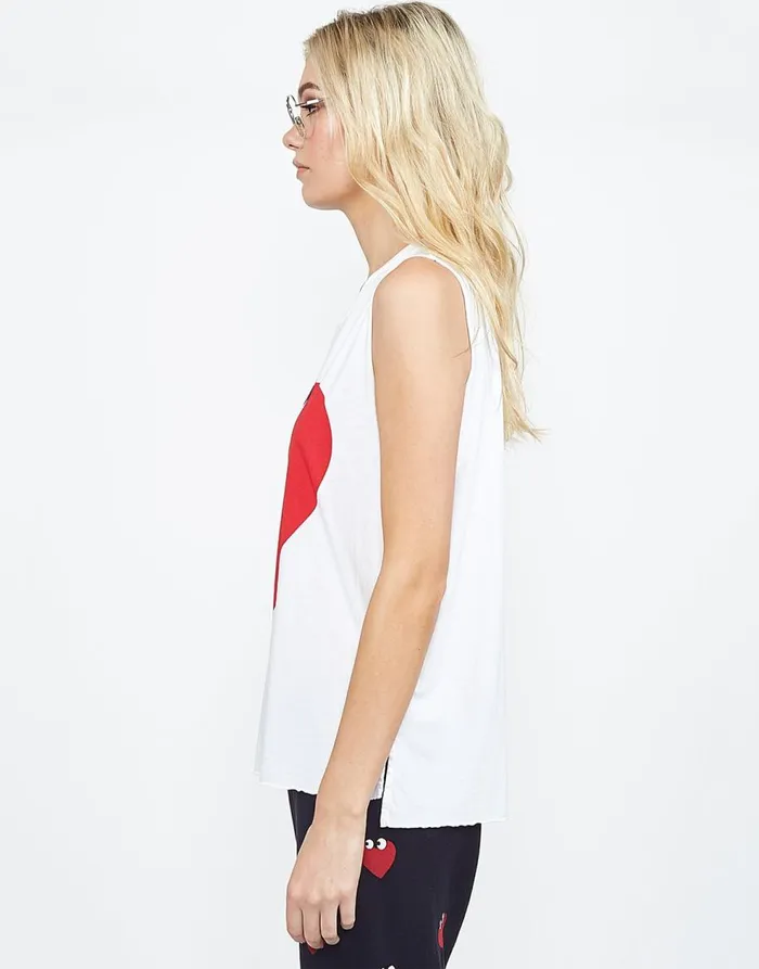 Women039s Kel Heartface White Lauren Moshi Tanks
