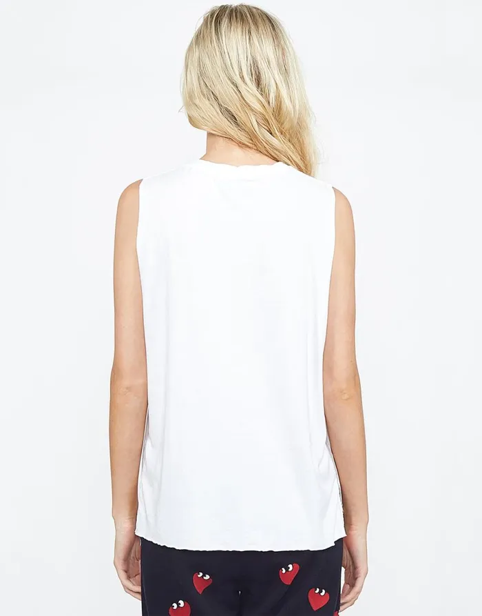 Women039s Kel Heartface White Lauren Moshi Tanks