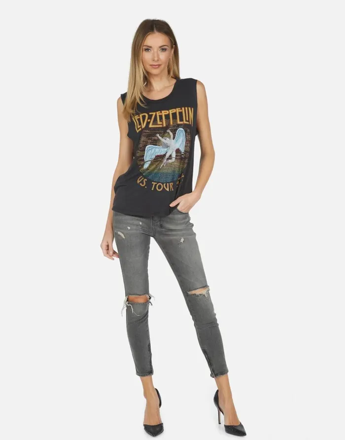 Women039s Kel Led Zeppelin Onyx Lauren Moshi Tanks