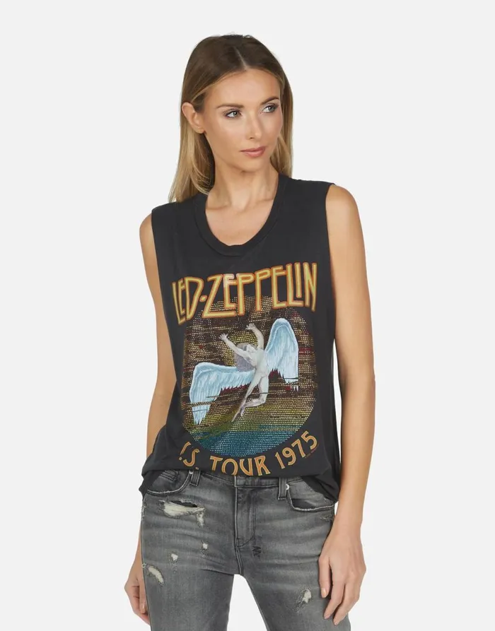 Women039s Kel Led Zeppelin Onyx Lauren Moshi Tanks