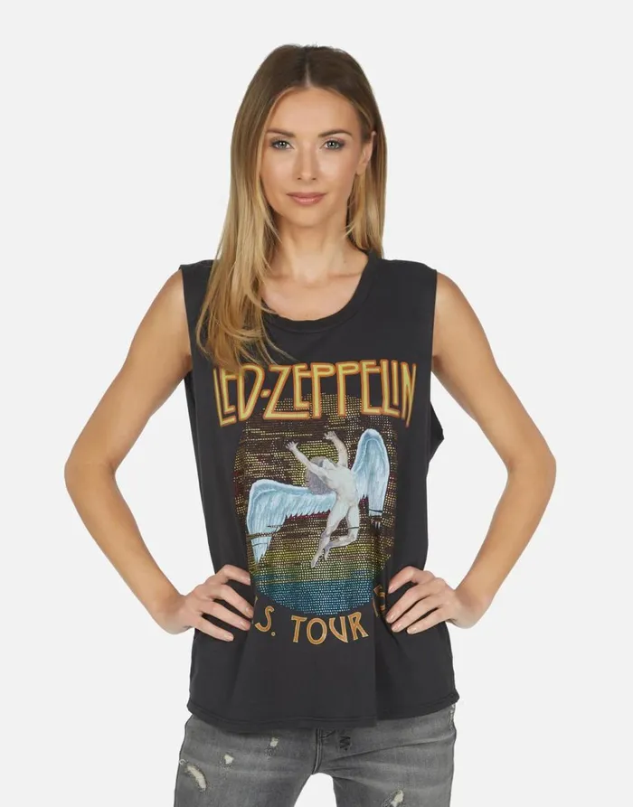 Women039s Kel Led Zeppelin Onyx Lauren Moshi Tanks