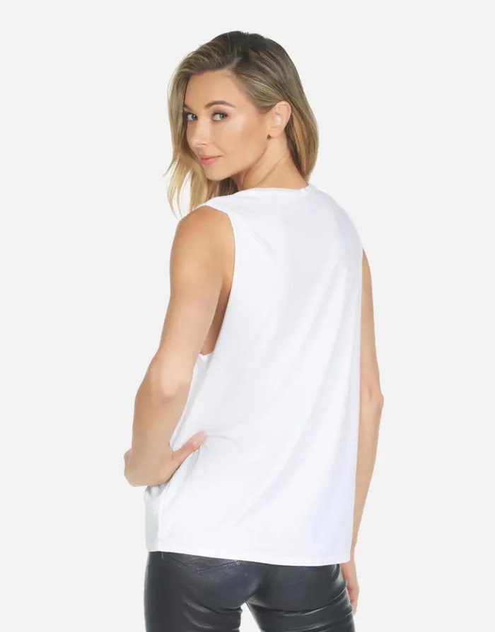 Women039s Kel X Cracked Star White Lauren Moshi Short Sleeve