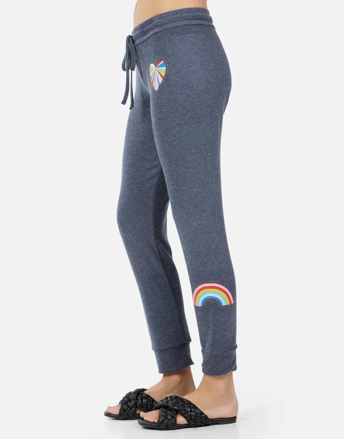 Women039s Kizzy Studded Stripe Peace Navy Lauren Moshi Long Sweatpants