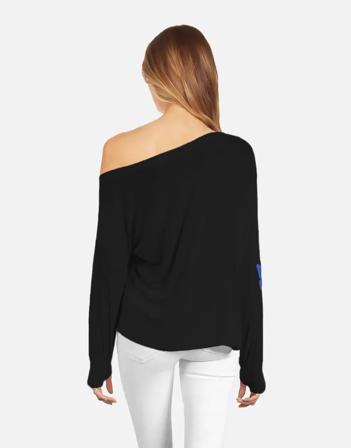 Women039s Krista Peace Evil Eye Black Lauren Moshi Long Sleeve