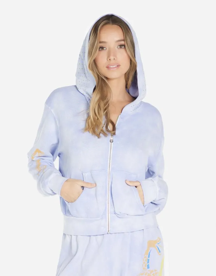 Women039s Lachelle Lightning Snake Sunfade Lavender Lauren Moshi Hoodies