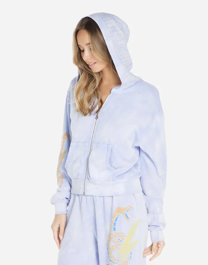 Women039s Lachelle Lightning Snake Sunfade Lavender Lauren Moshi Hoodies