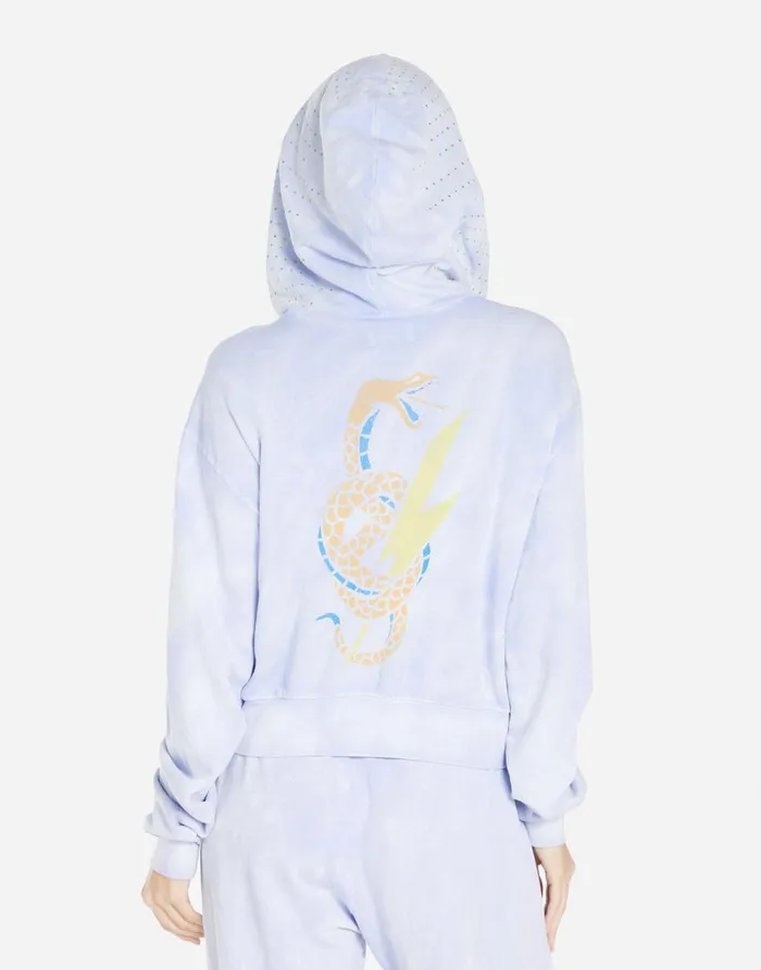 Women039s Lachelle Lightning Snake Sunfade Lavender Lauren Moshi Hoodies