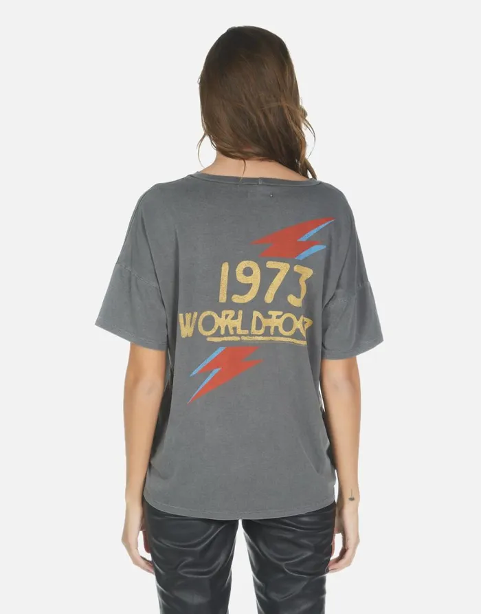 Women039s Liberty Bowie 1973 Tour Pigment Black Lauren Moshi Short Sleeve