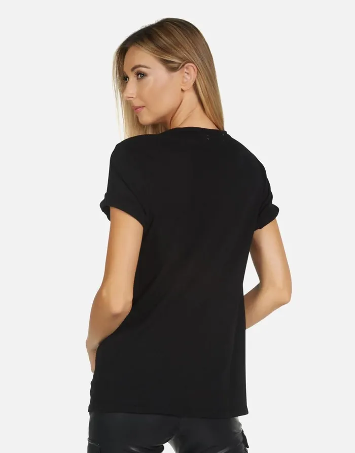 Women039s Myra X Cracked Star Black Lauren Moshi Short Sleeve