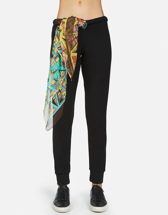 Women039s Rosario Scarf Black Lauren Moshi Long Sweatpants