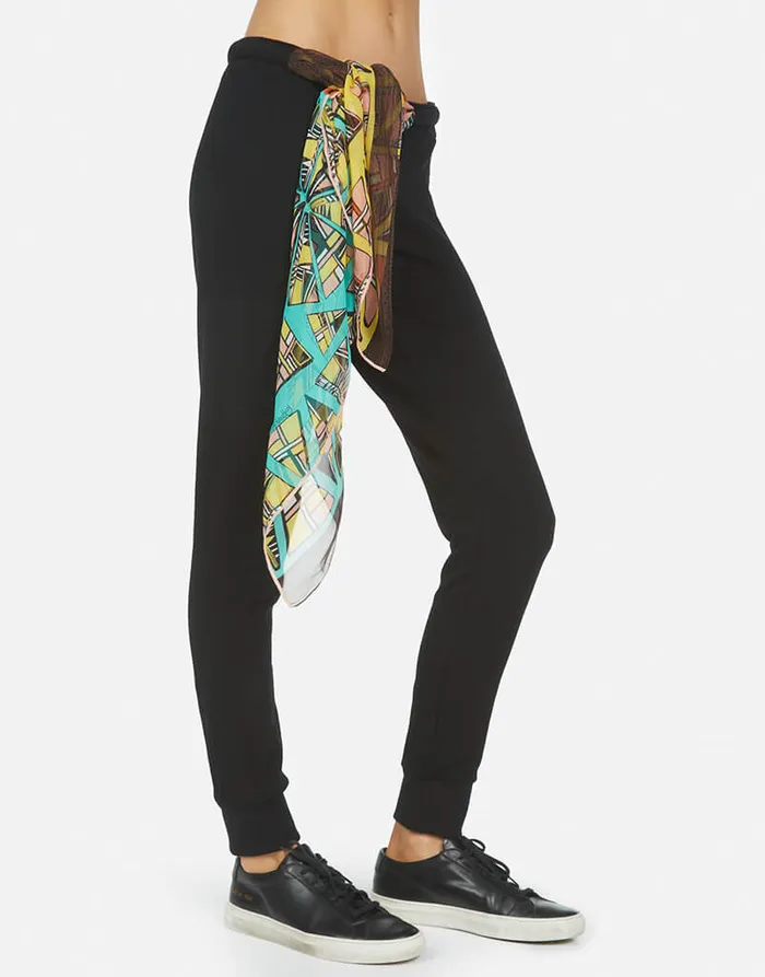 Women039s Rosario Scarf Black Lauren Moshi Long Sweatpants