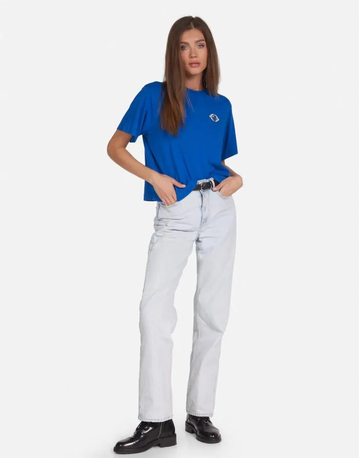 Women039s Rue Sapphire Eye Vibrant Blue Lauren Moshi Short Sleeve