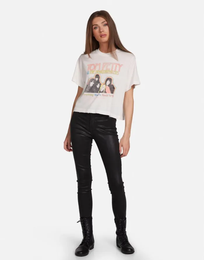 Women039s Rue Tom Petty Rock N Roll Milk Lauren Moshi Short Sleeve