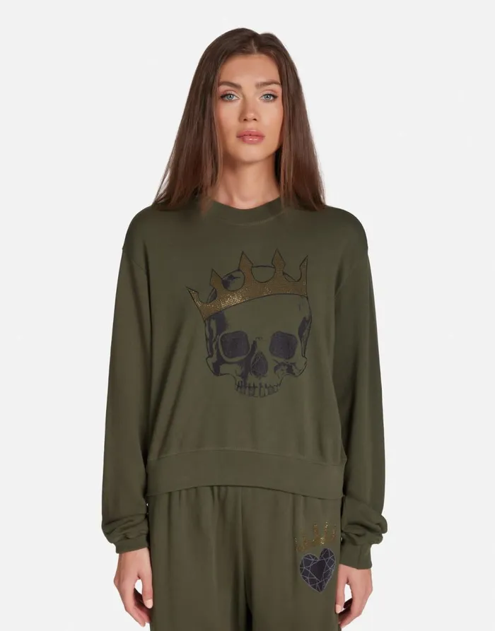 Women039s Spalding Diamond Royal Skull Military Lauren Moshi Long Sleeve