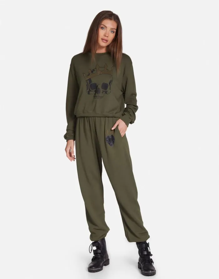 Women039s Spalding Diamond Royal Skull Military Lauren Moshi Long Sleeve