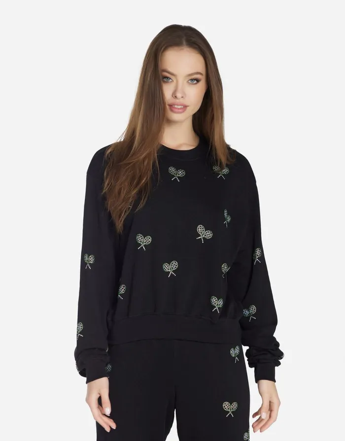 Women039s Spalding Moshi Tennis Club Black Lauren Moshi Sweaters and Knits
