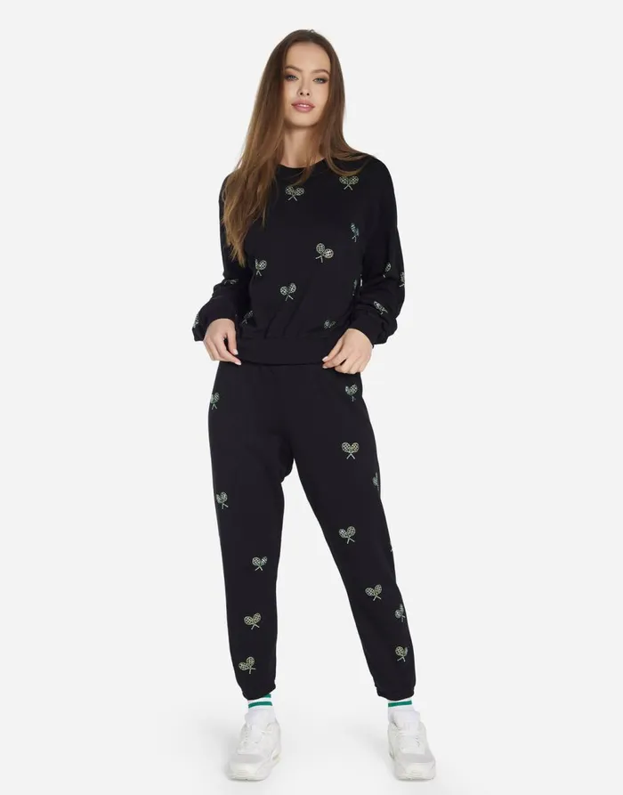 Women039s Spalding Moshi Tennis Club Black Lauren Moshi Sweaters and Knits