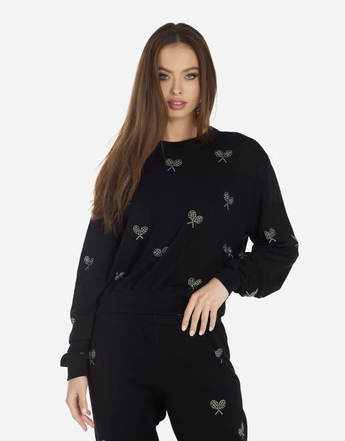 Women039s Spalding Moshi Tennis Club Black Lauren Moshi Sweaters and Knits
