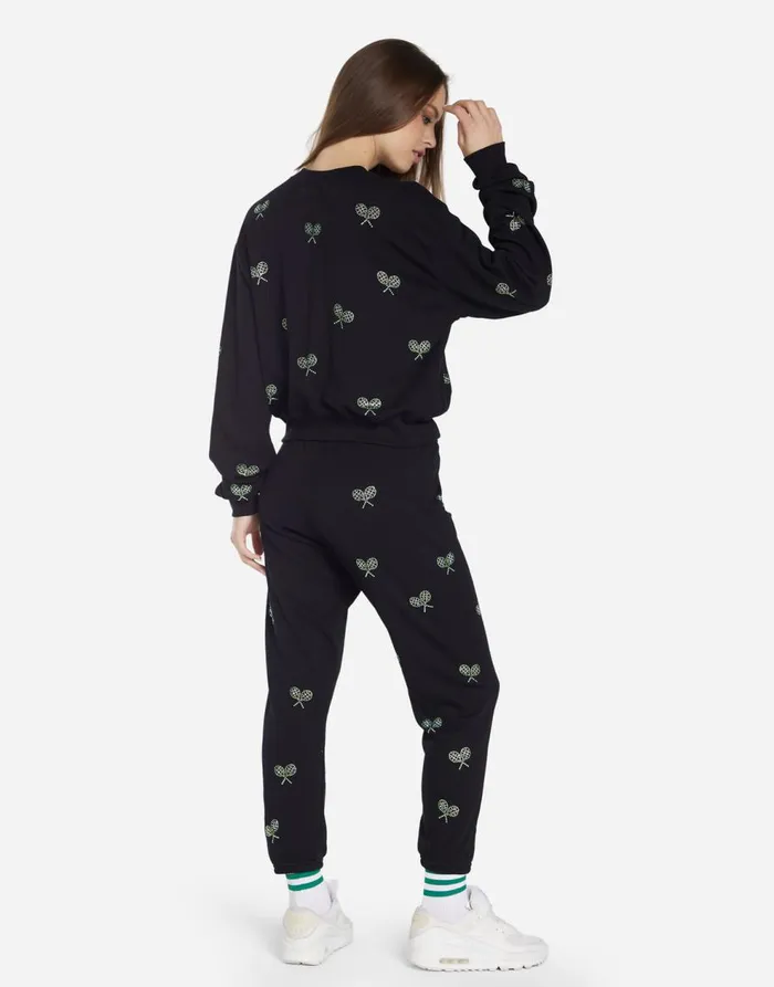 Women039s Spalding Moshi Tennis Club Black Lauren Moshi Sweaters and Knits