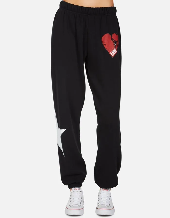 Women039s Tanzy Love Boxing Black Lauren Moshi Long Sweatpants