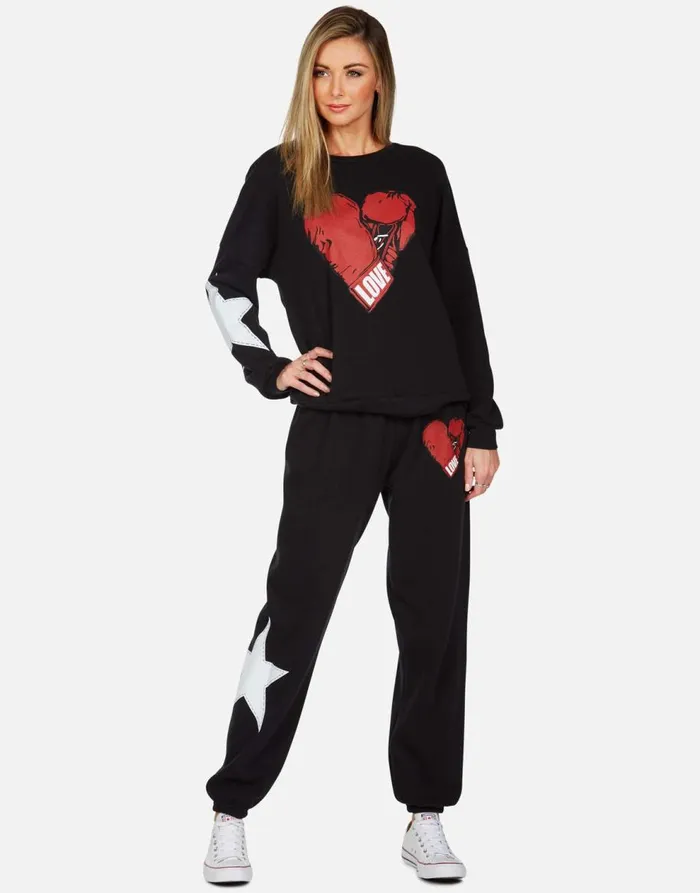 Women039s Tanzy Love Boxing Black Lauren Moshi Long Sweatpants