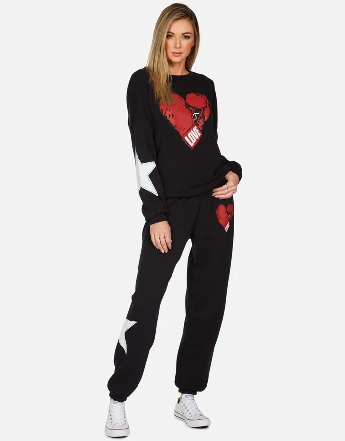 Women039s Tanzy Love Boxing Black Lauren Moshi Long Sweatpants