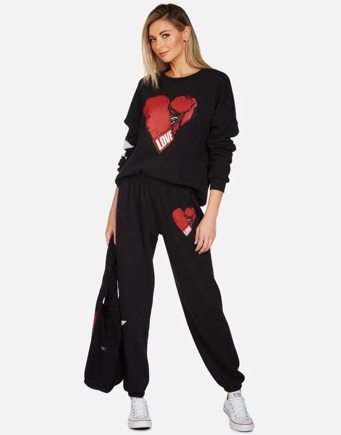 Women039s Tanzy Love Boxing Black Lauren Moshi Long Sweatpants