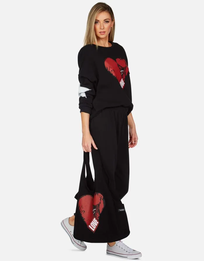 Women039s Tanzy Love Boxing Black Lauren Moshi Long Sweatpants