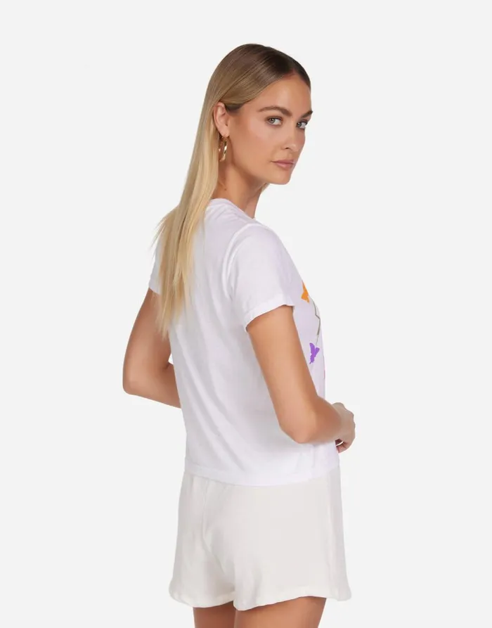 Women039s Ursula Butterfly Eye White Lauren Moshi Short Sleeve