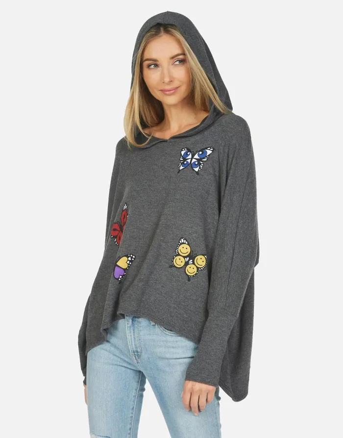 Women039s Wilma Butterfly Heather Black Lauren Moshi Hoodies