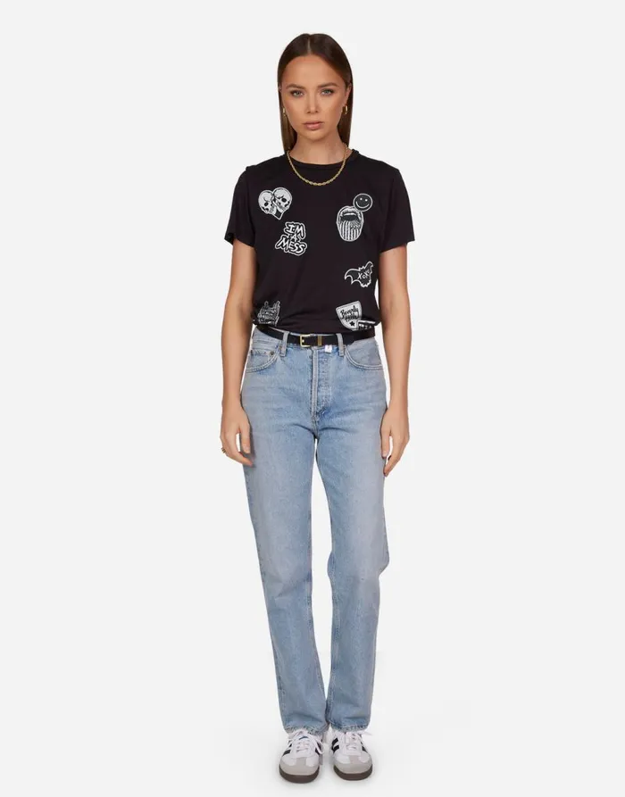Women039s Wolf Rock U0026 Roll Onyx Lauren Moshi Short Sleeve