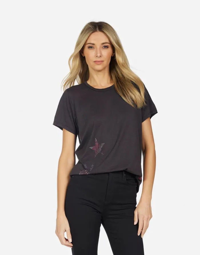 Women039s Wolf X Crystal Elements Onyx Lauren Moshi Short Sleeve